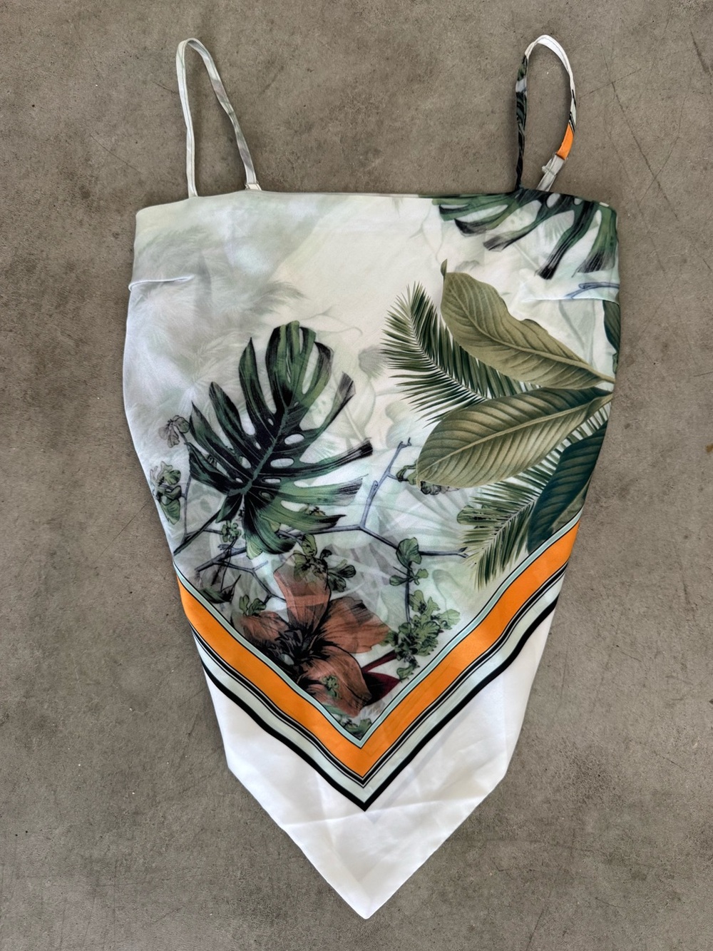 Tie bandana Tropical Print Crop Top